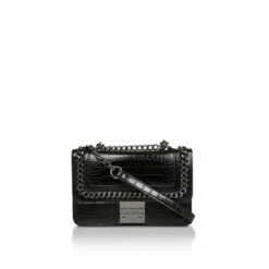 Carvela &apos;Bailey Quilted Chain Shoulder Bag&apos; Croc Print For Female